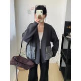 ニットカーディガン/デニムポケット付/ジップアップカーデ | LETee | 詳細画像9