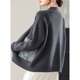 ニットカーディガン/デニムポケット付/ジップアップカーデ | LETee | 詳細画像10