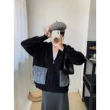 ニットカーディガン/デニムポケット付/ジップアップカーデ | LETee | 詳細画像12