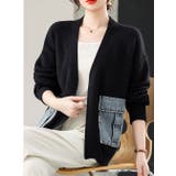 ニットカーディガン/デニムポケット付/ジップアップカーデ | LETee | 詳細画像14