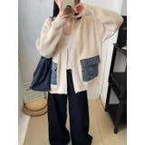 ニットカーディガン/デニムポケット付/ジップアップカーデ | LETee | 詳細画像1