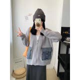 ニットカーディガン/デニムポケット付/ジップアップカーデ | LETee | 詳細画像4