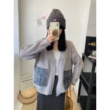 ニットカーディガン/デニムポケット付/ジップアップカーデ | LETee | 詳細画像5