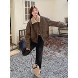 フェイクレザージャケット/ボア付き | LETee | 詳細画像3 