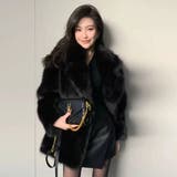 BLACK | フェイクファーコート | LETee