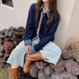 NAVY | デニムドッキングニットカーディガン | LETee