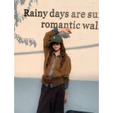 BROWN | デニムドッキングニットカーディガン | LETee