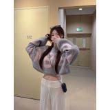 GREY | ロゴジャカードニットプルオーバー ショート丈 | LETee