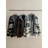 デニムドッキングジャカードニットカーディガン | LETee | 詳細画像11 