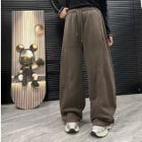 BROWN | サイド切り替えスウェットパンツ オーバーサイズ | LETee