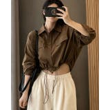 BROWN | シャツジャケット ショート丈 | LETee