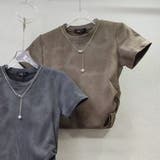 BROWN | サイドシャーリングトップス ショート丈 | LETee