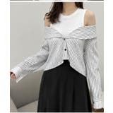BLACK | 異素材ドッキングえり付きトップス | LETee