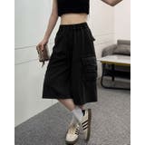 BLACK | カーゴタイプリラックスパンツ ハーフパンツ | LETee