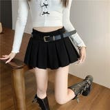 ショートパンツ/プリーツミニスカート風/ベルト付 | LETee | 詳細画像7