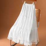 WHITE | シフォンレースロングスカート/シアースカート | LETee