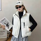 WHITE | マルチポケット中綿ベスト | LETee