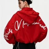 RED | バックロゴグラフィック フード付きブルゾン | LETee