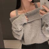 キャミレイヤード風オフショルダーニット | LETee | 詳細画像11 