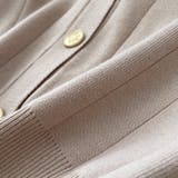 Vネックフロントボタンリブニットカーディガン&ロングスカートセットアップ | LETee | 詳細画像10