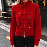 ミリタリーデザインメタルボタンニットジャケット | LETee | 詳細画像3