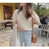 ブラウス シフォンドット柄 前ボタンブラウス | Lips | 詳細画像14