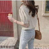 ブラウス シフォンドット柄 前ボタンブラウス | Lips | 詳細画像15