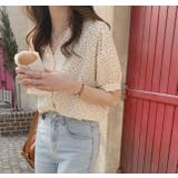 ブラウス シフォンドット柄 前ボタンブラウス | Lips | 詳細画像18