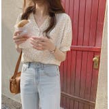 ブラウス シフォンドット柄 前ボタンブラウス | Lips | 詳細画像19