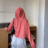 【再入荷!!】ショート丈パーカー ギャル へそ出し | Lips | 詳細画像6 