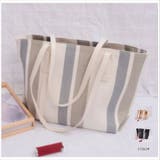 GREY | ストライプトートバッグ トートバック かばん | LETee