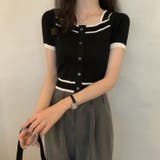 きれいなお姉さんの配色トップス 韓国 韓国ファッション | LETee | 詳細画像13 