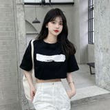 クロップド丈 へそ出し プリントTシャツ | LETee | 詳細画像10