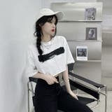 クロップド丈 へそ出し プリントTシャツ | LETee | 詳細画像13