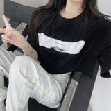 クロップド丈 へそ出し プリントTシャツ | LETee | 詳細画像5