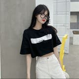 クロップド丈 へそ出し プリントTシャツ | LETee | 詳細画像7