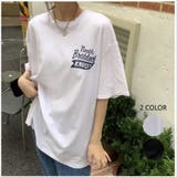バックプリントTシャツ/ビッグシルエットT/韓国ファッション | LETee | 詳細画像1