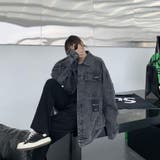 デザインGジャン ビックロゴデニムジャケット デニムパーカー | LETee | 詳細画像12