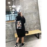 ロゴプリントパーカーワンピース 裏起毛 ロング丈 | LETee | 詳細画像6