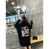 ロゴプリントパーカーワンピース 裏起毛 ロング丈 | LETee | 詳細画像9