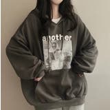 フォトプリントパーカー ビックシルエット トレーナ | LETee | 詳細画像7 