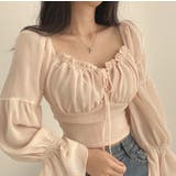 PINK | シャーリングシフォンブラウス レディース トップス | LETee