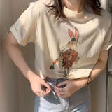 BEIGE | バニープリントティーシャツ | LETee