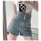 ウエストクロスデザイン ハイウエストショートパンツ/デニム | LETee | 詳細画像5 