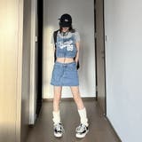 デニムルーズタンクトップ&ミニスカートツーピース | LETee | 詳細画像1