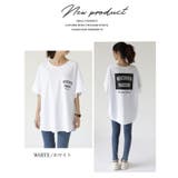 WHITE | ボックスバックプリントティーシャツ | LETee