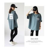 BLUE | ボックスバックプリントティーシャツ | LETee