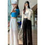ストライプメッシュロングパンツ | LETee | 詳細画像1 