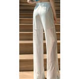 WHITE | ストライプメッシュロングパンツ | LETee