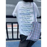 WHITE | シアータイプ バックロゴプリントトップス/メッセージロゴ | LETee